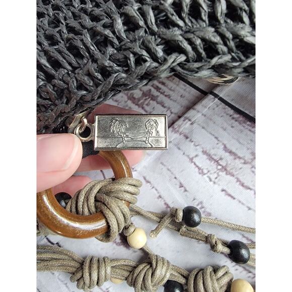 Sun "N" Sand Woven Straw Tassel Crossbody Bag Boho Style With Tags - Picture 6 of 12